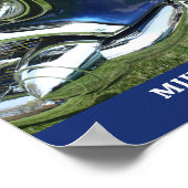 Blue 1957 Chevy, Name oder Meldung, Ihr Foto Poster (Ecke)