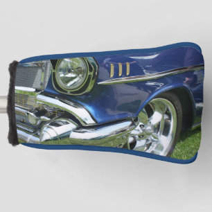 Blue 1957 Chevy Vintage Car Golf Headcover