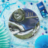 Blue 1957 Chevy Vintage Car Pappteller (Party)