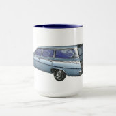 Blue 1962 Chevrolet Bahnhof Waggon. Tasse (Zentrum)