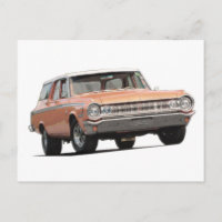 Blue 1964 Dodge Bahnhof Waggon.