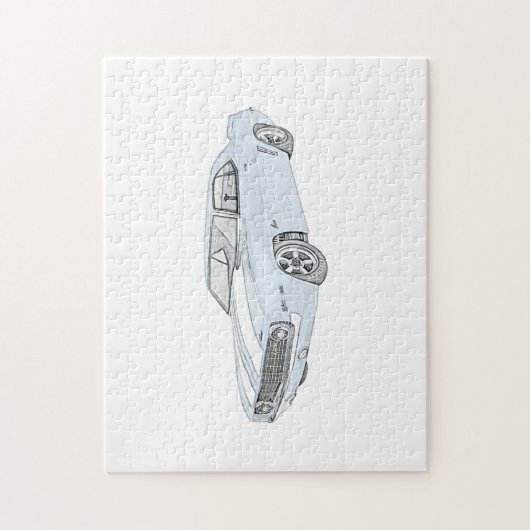 Blue 1969 Chevy Camaro Zeichnend Puzzle (Vertikal)