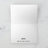 Blue 1. Geburtstag geklappt Dankeschön Karte (Innenseite)