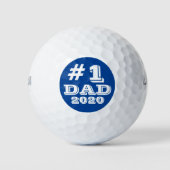 Blue #1 Vater 2020 Nummer 1 Vater Custom Golfball (Vorderseite)