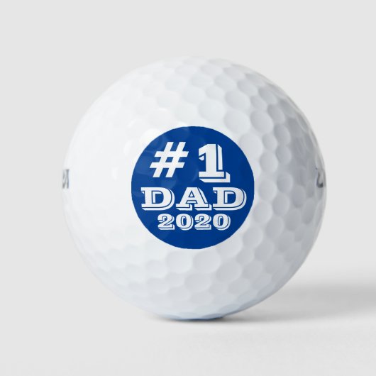 Blue #1 Vater 2020 Nummer 1 Vater Custom Golfball (Vorderseite)