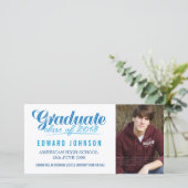 Blue 2013 Abschluss-Ankündigung Fotokarte Ankündigung (Stehend Vorderseite)