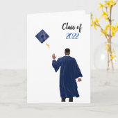 Blue 2022 Herzlichen Glückwunsch, Graduate Card - Karte (Gelbe Blume)