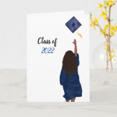 Blue 2022 Herzlichen Glückwunsch, Graduate Card -  Karte (Gelbe Blume)