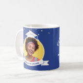 Blue 2025 Grad Foto Abschluss Kaffeetasse (Vorderseite Links)