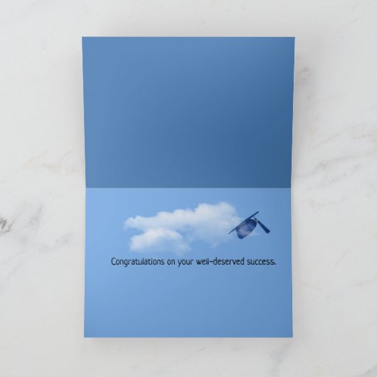 Blue 2025 Graduation Caps in Sky Karte (Innenseite)