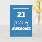 Blue 21. Geburtstagskarte Karte (Gelbe Blume)