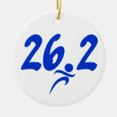 Blue 26,2 Marathon Keramikornament (Vorne)