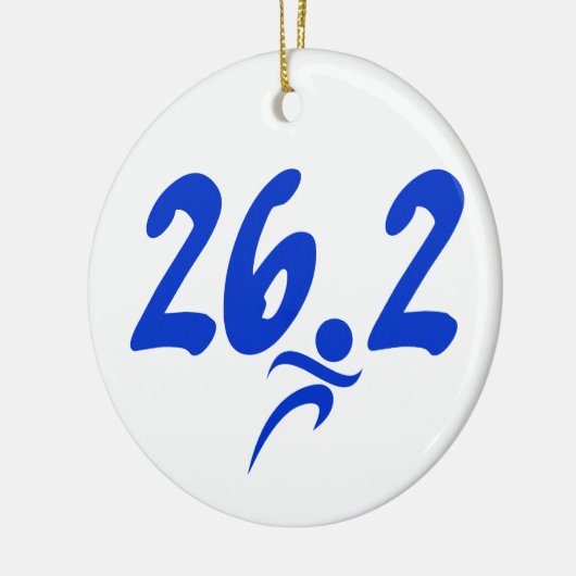 Blue 26,2 Marathon Keramikornament (Links)
