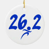 Blue 26,2 Marathon Keramikornament (Hinten)