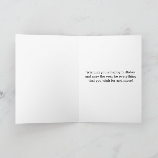 Blue 28. Geburtstagskarte Karte (Innenseite)