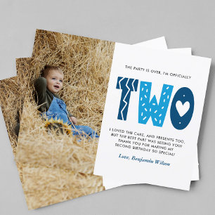 Blue 2 Geburtstag Vielen Dank Postcard Postkarte