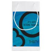 Blue 30 Decade Geburtstag Kleine Geschenktüte (Rückseite)