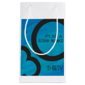 Blue 30 Decade Geburtstag Kleine Geschenktüte (Vorderseite)