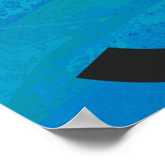 Blue 30 Decade Geburtstag Poster (Ecke)