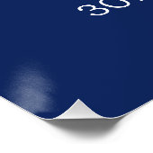 Blue 30. Geburtstag Begrüßungszeichen | Schau mal, Poster (Ecke)