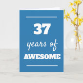 Blue 37. Geburtstagskarte Karte (Gelbe Blume)