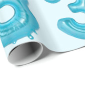 Blue 3 Ballon Wrapping Paper Geschenkpapier (Rolleneckpunkt)