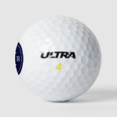 Blue 3-Letter-Monogramm Golfball (Logo)