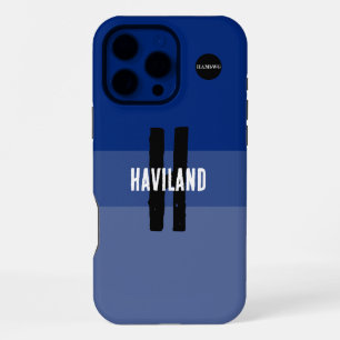 Blue 3 Töne Personalisiert Handy Fall HAMbWG iPhone 16 Pro Max Hülle