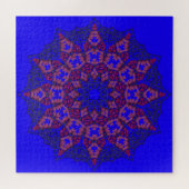 Blue 3D Art Mandala Jigsaw Puzzle (Horizontal)