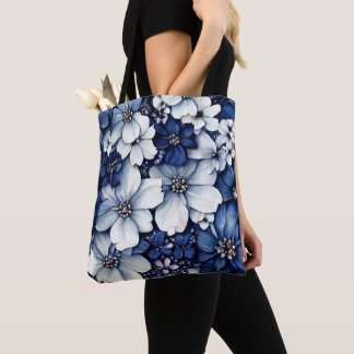 Blue 3D Blume Tasche für Frauen und Mädchen