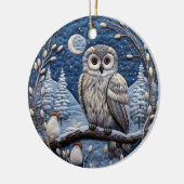 Blue 3D Chirstmas Niedliches Owl Animal Keramik Ornament (Links)