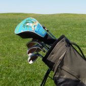 Blue 3d Realistic Beach auf Tropical Island Summer Golf Headcover (In SItu)