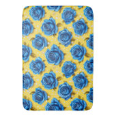 Blue 3d-Rose Badematte (Vorderseite Vertikal)