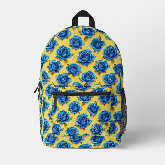 Blue 3d-Rose Bedruckter Rucksack (Vorderseite)