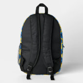 Blue 3d-Rose Bedruckter Rucksack (Rückseite)