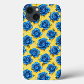 Blue 3d-Rose Case-Mate iPhone Hülle (Rückseite)