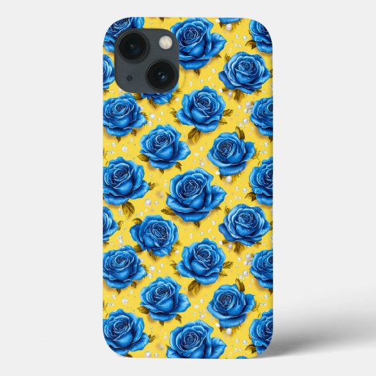 Blue 3d-Rose Case-Mate iPhone Hülle (Rückseite)