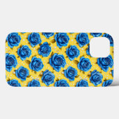 Blue 3d-Rose Case-Mate iPhone Hülle (Rückseite (Horizontal))
