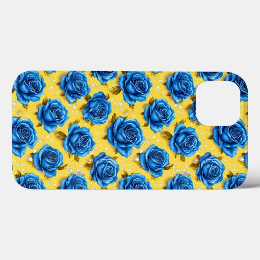 Blue 3d-Rose Case-Mate iPhone Hülle (Rückseite (Horizontal))