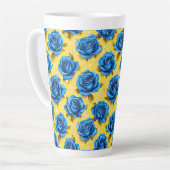 Blue 3d-Rose Milchtasse (Linke Ecke)
