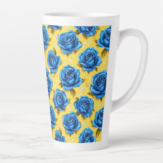 Blue 3d-Rose Milchtasse (Rechts)