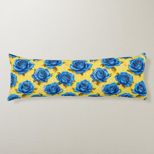 Blue 3d-Rose Seitenschläferkissen (Vorderseite)
