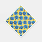 Blue 3d-Rose Serviette (Ecke)