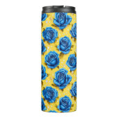 Blue 3d-Rose Thermosbecher (Rückseite)