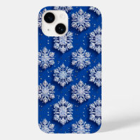 Blue 3d Schneeflocken