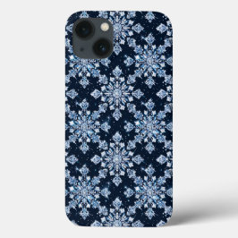 Blue 3d Schneeflocken Case-Mate iPhone Hülle