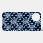 Blue 3d Schneeflocken Case-Mate iPhone Hülle (Rückseite (Horizontal))
