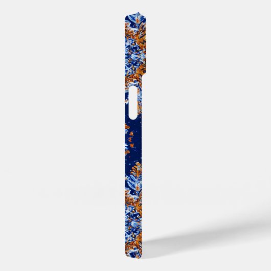 Blue 3d Schneeflocken Case-Mate iPhone Hülle (Rückseite / Rechts)