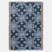 Blue 3d Schneeflocken Decke (Vorderseite Vertikal)