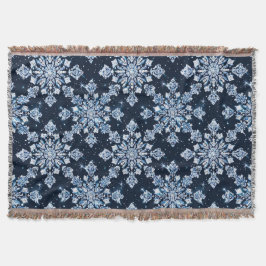 Blue 3d Schneeflocken Decke